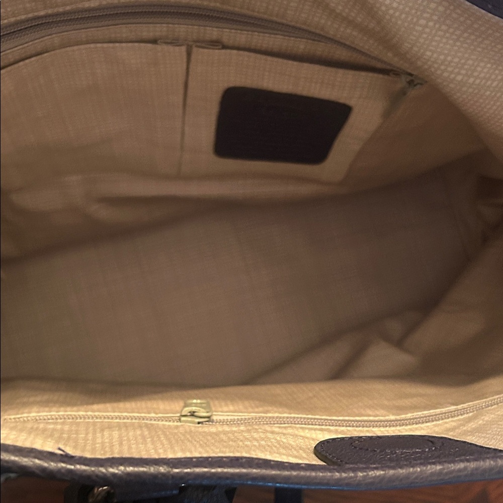 Brighton Navy and Cream Patterned Tote - Picture 12 of 16